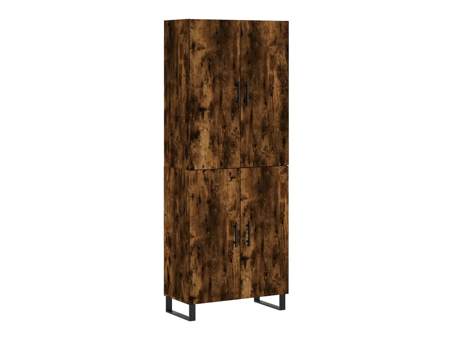 Aparador alto madera contrachapada roble ahumado 69,5x34x180 cm