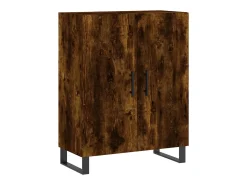Aparador alto madera contrachapada roble ahumado 69,5x34x180 cm