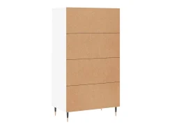 Aparador alto madera contrachapada blanco 60x36x110 cm