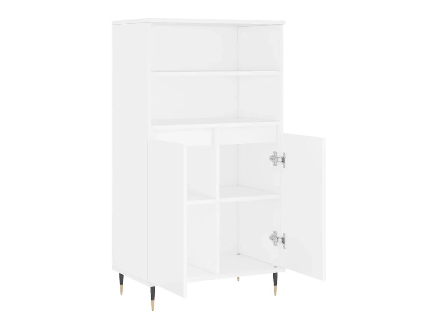 Aparador alto madera contrachapada blanco 60x36x110 cm