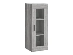 Aparador alto madera contrachapada gris Sonoma 34,5x34x180 cm ES16293