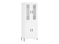 Aparador alto madera contrachapada blanco 69,5x34x180 cm ES50123