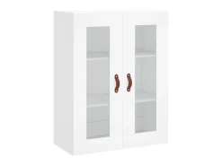 Aparador alto madera contrachapada blanco 69,5x34x180 cm ES32398