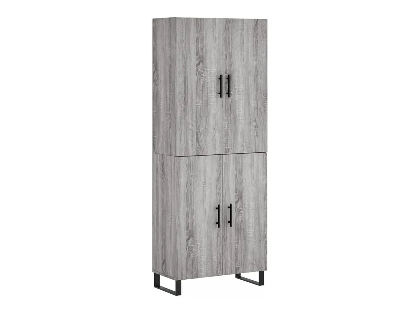 Aparador alto madera contrachapada gris sonoma 69,5x34x180 cm