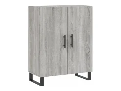 Aparador alto madera contrachapada gris sonoma 69,5x34x180 cm