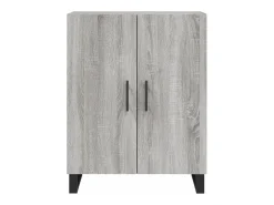 Aparador alto madera contrachapada gris sonoma 69,5x34x180 cm