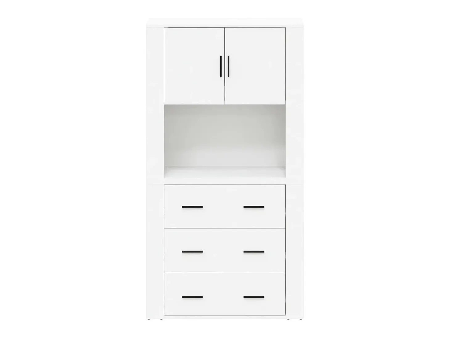 Aparador alto madera contrachapada blanco
