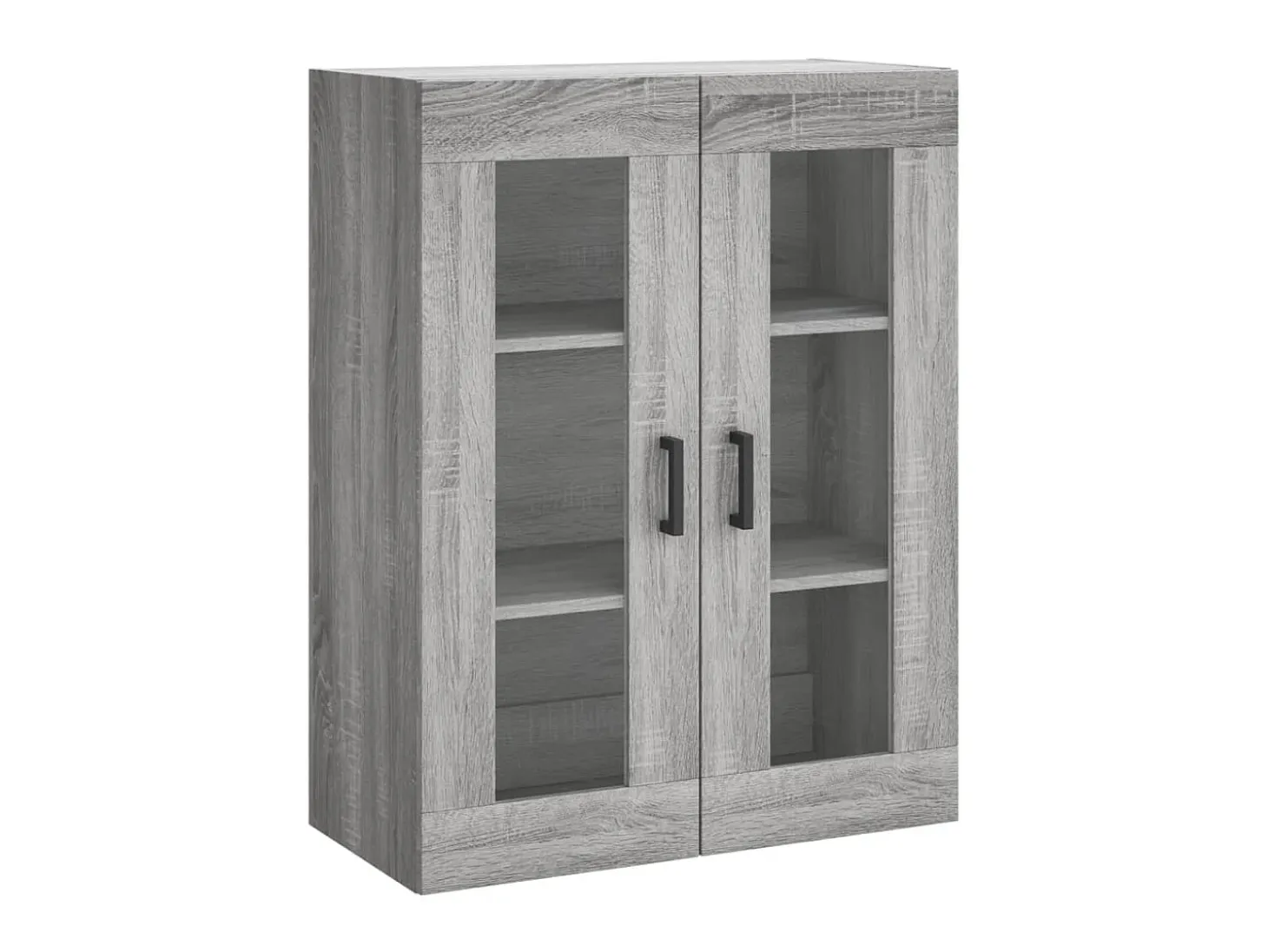 Aparador alto madera contrachapada gris sonoma 69,5x34x180 cm ES605096