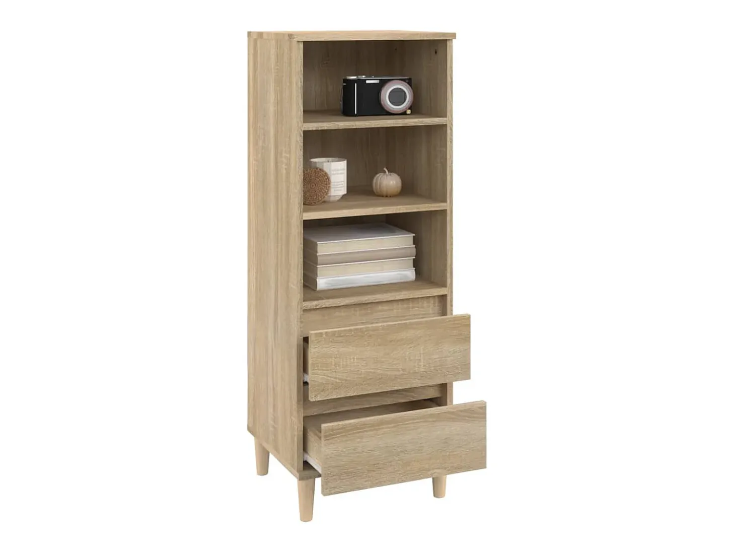 Aparador alto madera contrachapada roble Sonoma 40x36x110 cm