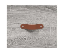Aparador alto madera contrachapada gris sonoma 69,5x34x180 cm