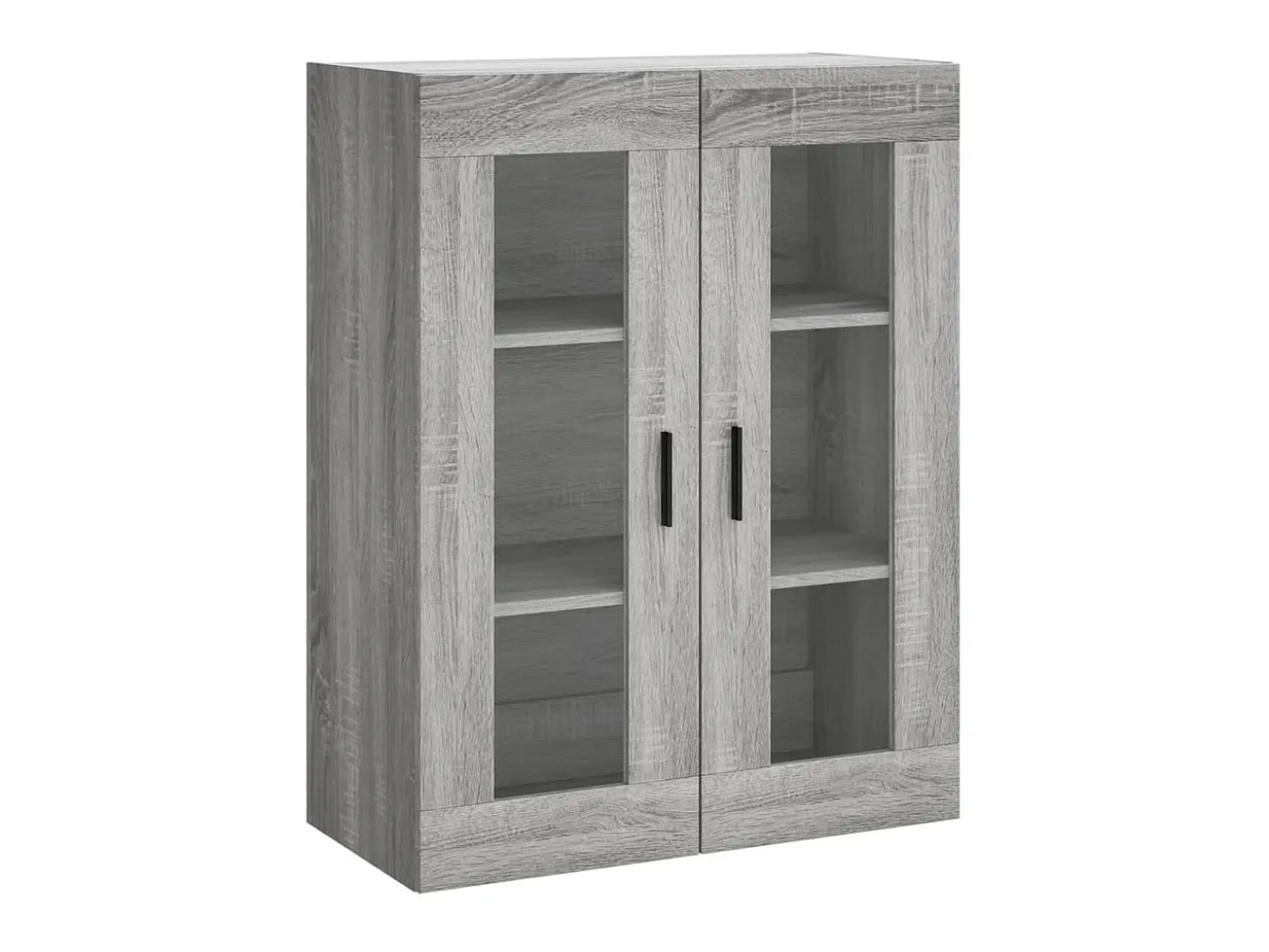 Aparador alto madera contrachapada gris sonoma 69,5x34x180 cm ES95314