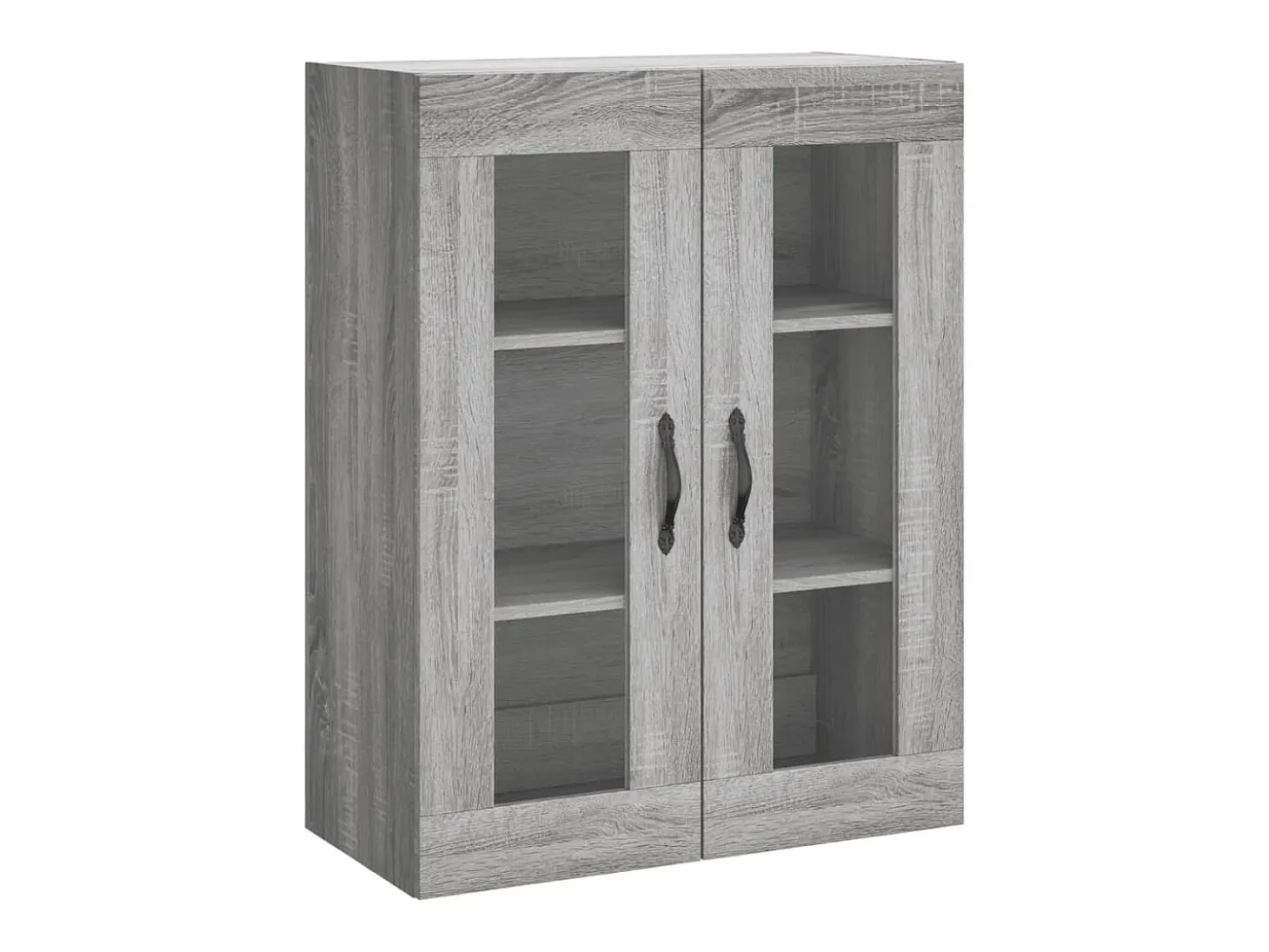 Aparador alto madera contrachapada gris sonoma 69,5x34x180 cm