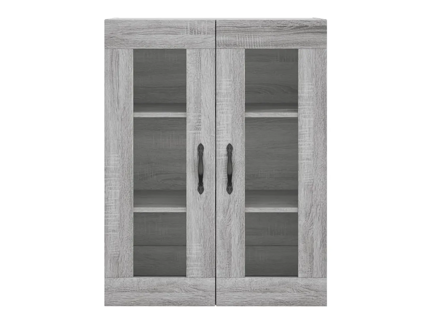 Aparador alto madera contrachapada gris sonoma 69,5x34x180 cm