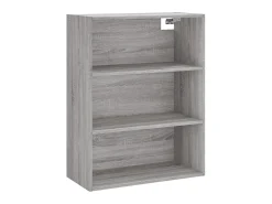 Aparador alto madera contrachapada gris sonoma 69,5x34x180 cm ES24995