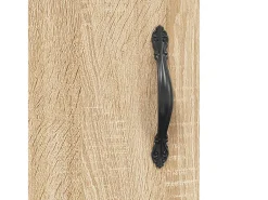 Aparador alto madera contrachapada color roble 69,5x34x180 cm