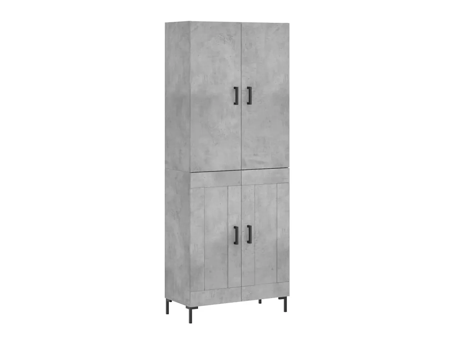 Aparador alto madera contrachapada gris hormigón 69,5x34x180 cm ES25668