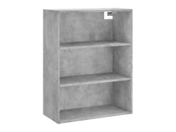 Aparador alto madera contrachapada gris hormigón 69,5x34x180 cm ES92837