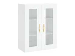 Aparador alto madera contrachapada blanco 69,5x34x180 cm ES46837