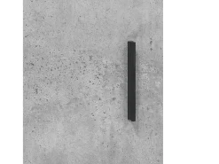 Aparador alto madera contrachapada gris hormigón 69,5x34x180 cm