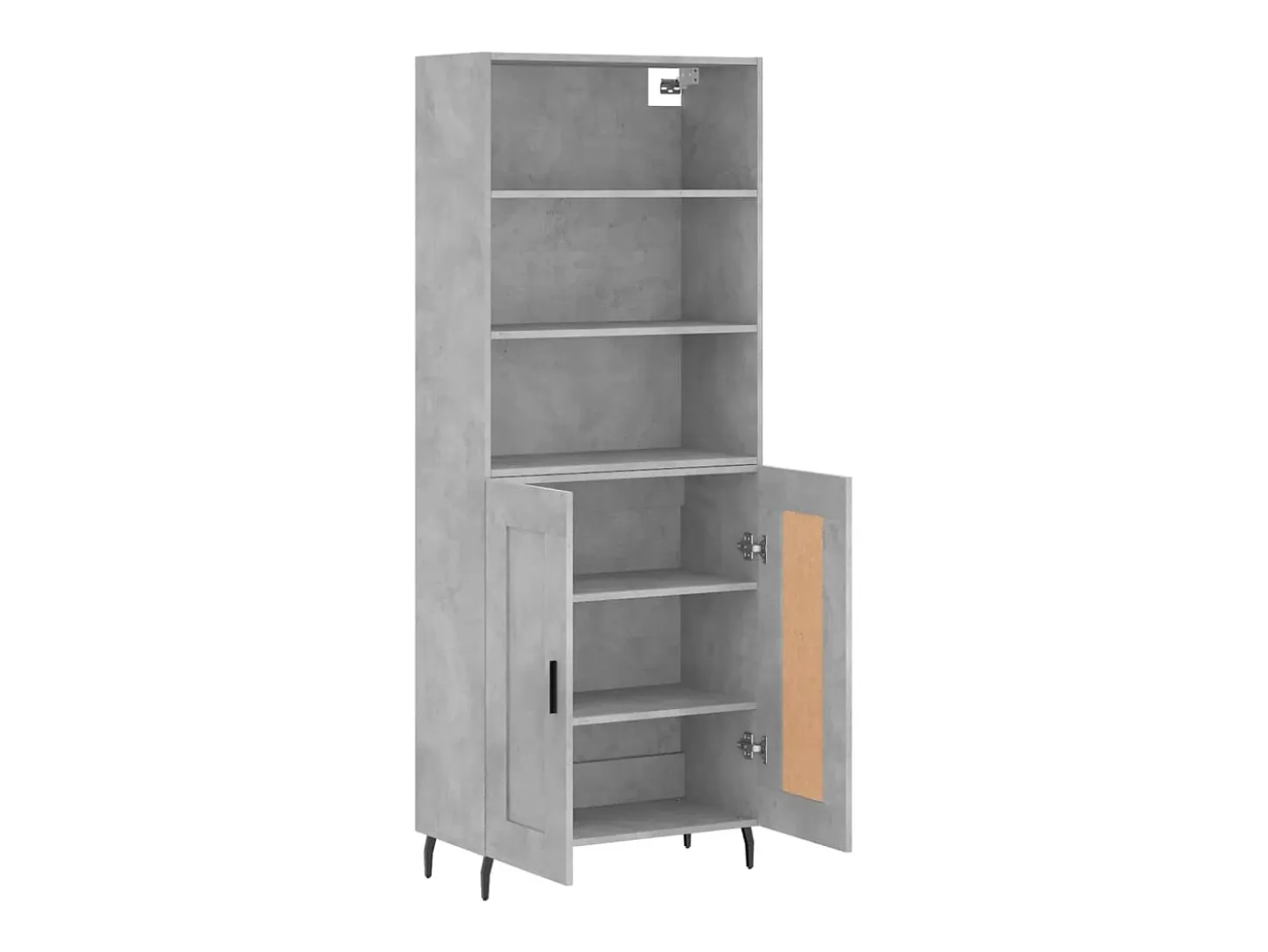 Aparador alto madera contrachapada gris hormigón 69,5x34x180 cm ES41976