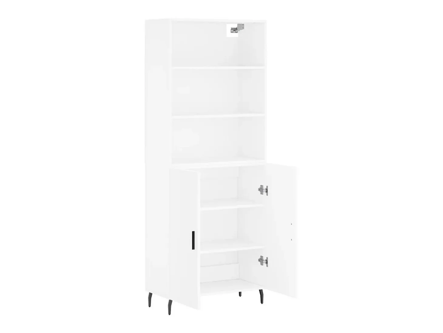 Aparador alto madera contrachapada blanco 69,5x34x180 cm ES21348