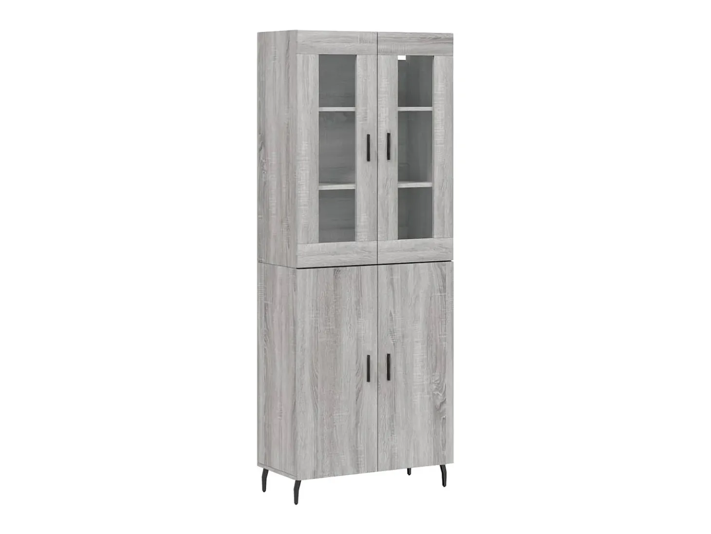 Aparador alto madera contrachapada gris sonoma 69,5x34x180 cm ES32405