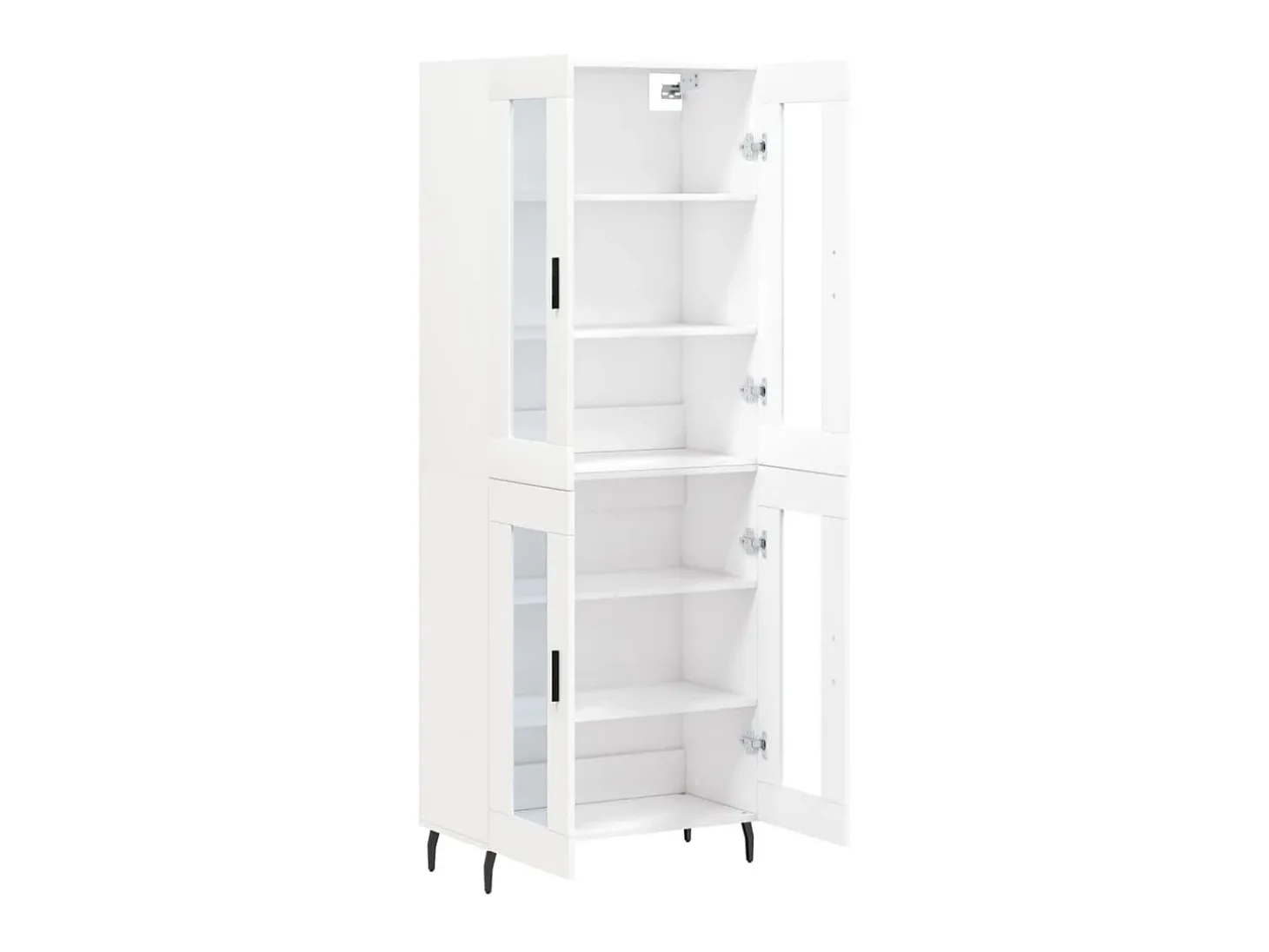 Aparador alto madera contrachapada blanco 69,5x34x180 cm ES96859