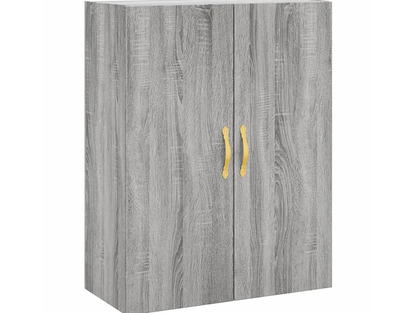 Aparador alto madera contrachapada gris sonoma 69,5x34x180 cm ES23041
