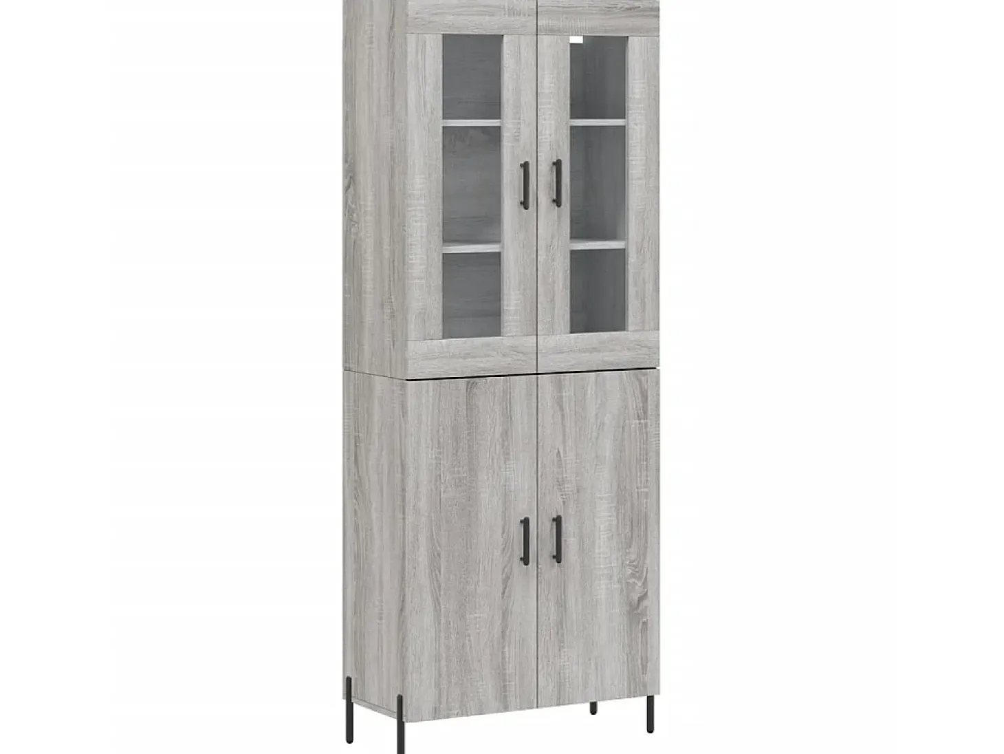 Aparador alto madera contrachapada gris sonoma 69,5x34x180 cm ES10286
