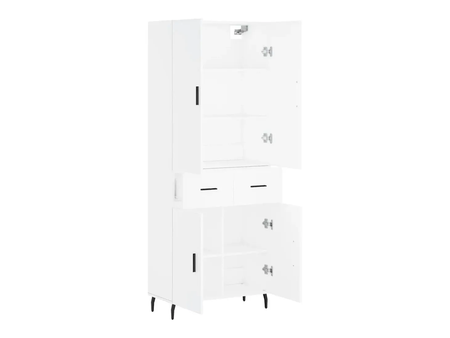Aparador alto madera contrachapada blanco 69,5x34x180 cm ES98763