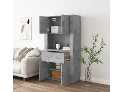 Aparador alto madera contrachapada gris hormigón