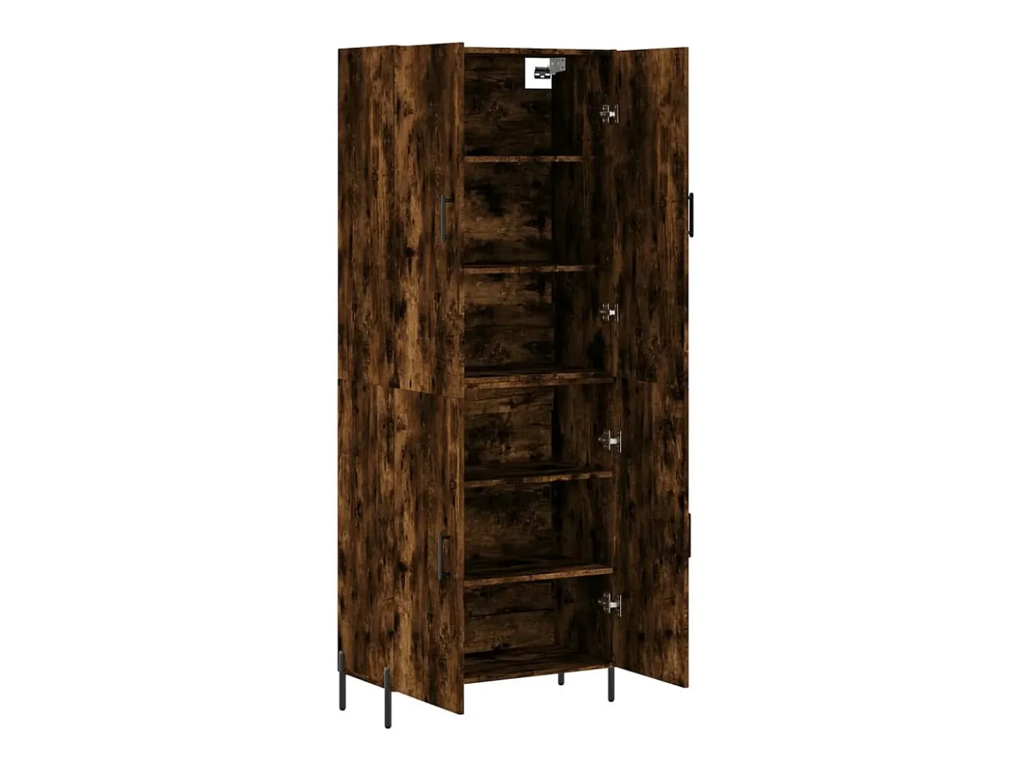Aparador alto madera contrachapada roble ahumado 69,5x34x180 cm