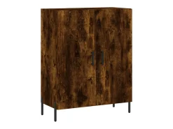 Aparador alto madera contrachapada roble ahumado 69,5x34x180 cm