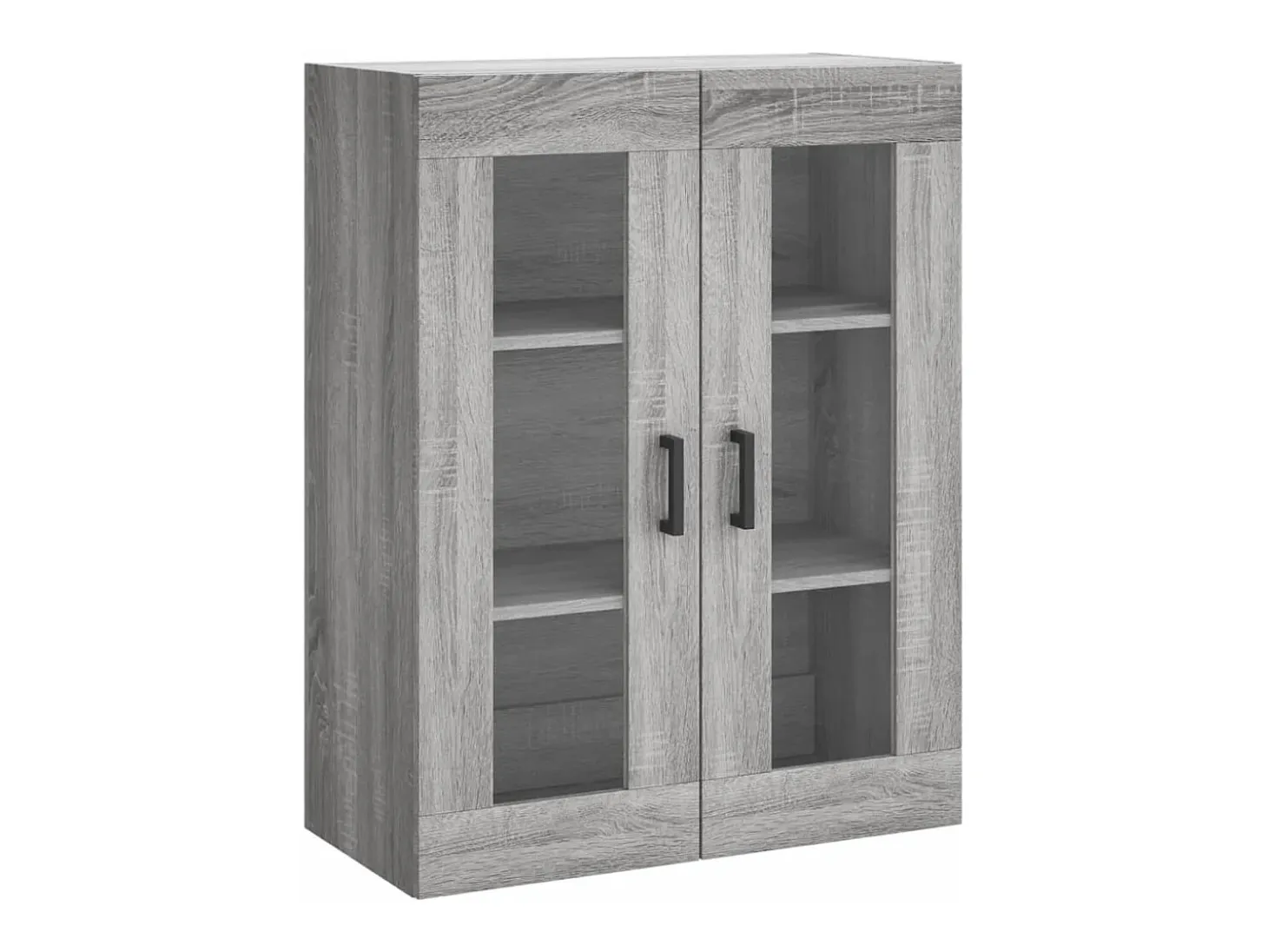 Aparador alto madera contrachapada gris sonoma 69,5x34x180 cm