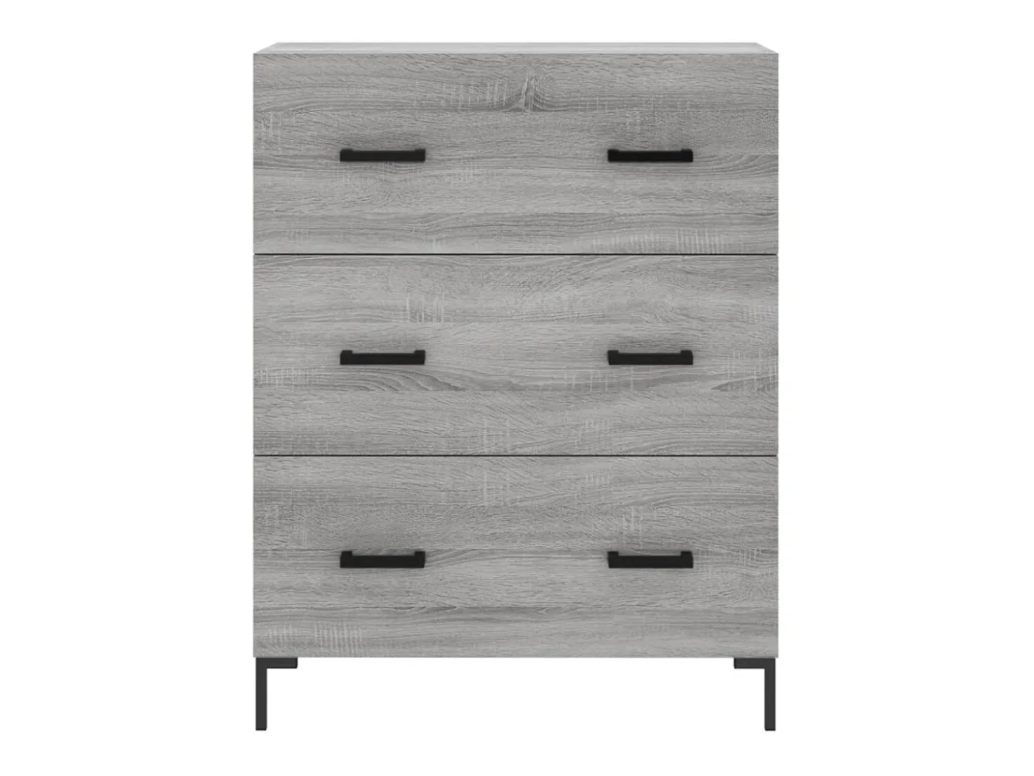 Aparador alto madera contrachapada gris sonoma 69,5x34x180 cm