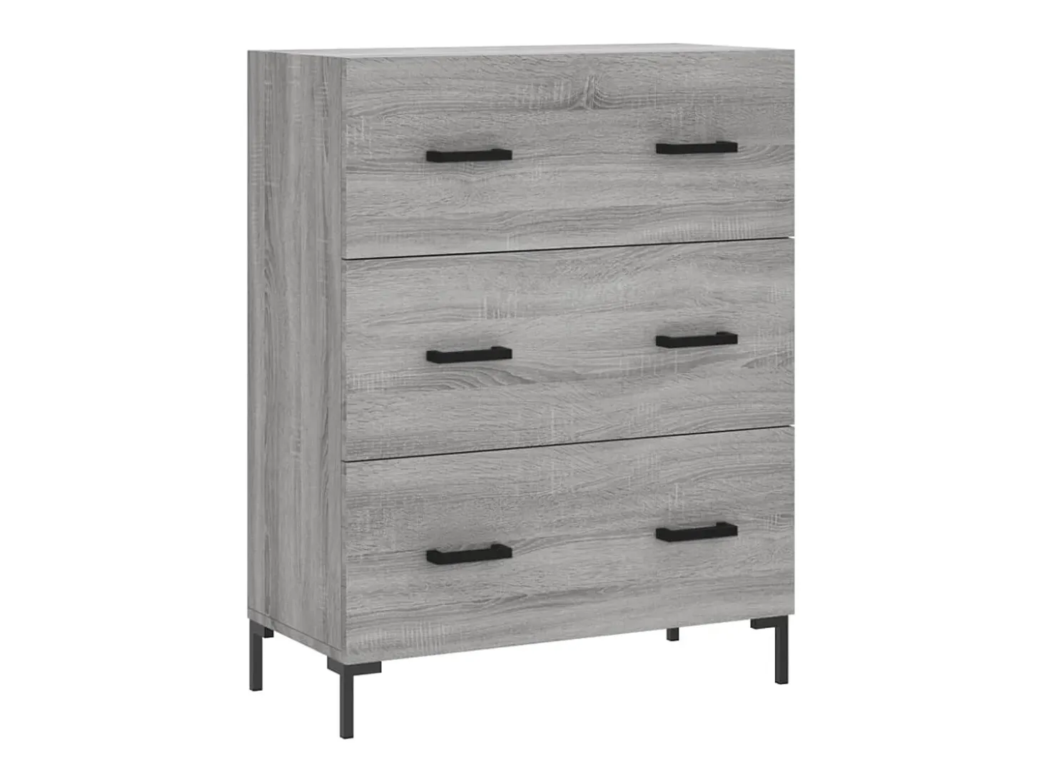 Aparador alto madera contrachapada gris sonoma 69,5x34x180 cm