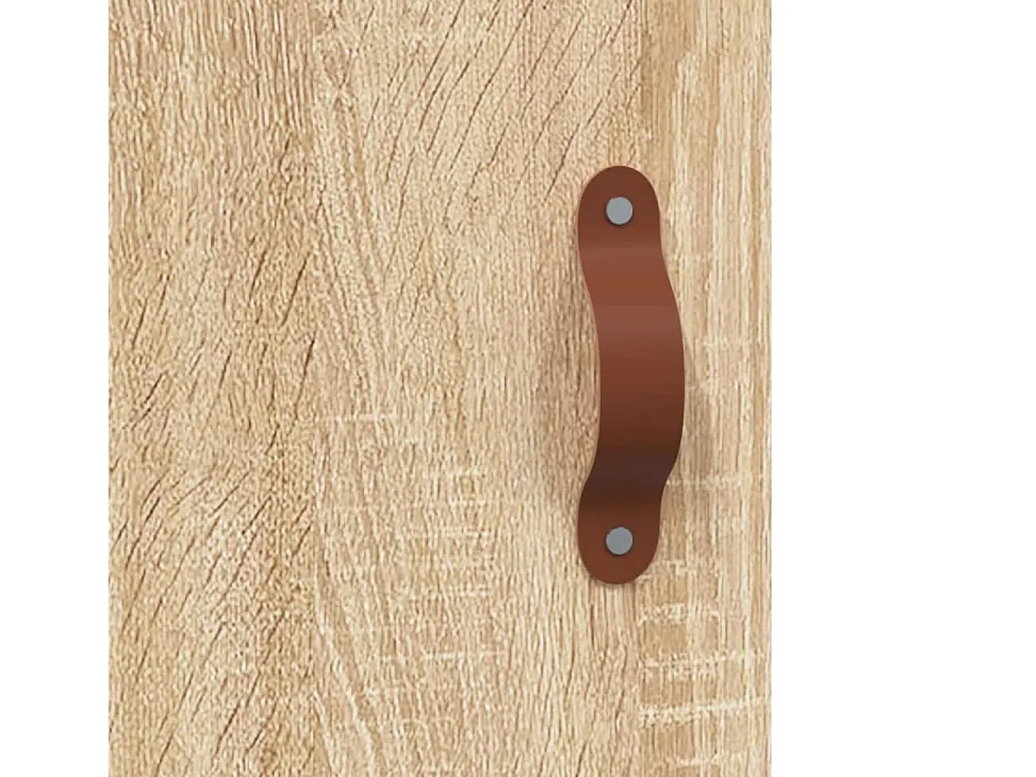Aparador alto madera contrachapada color roble 69,5x34x180 cm
