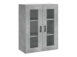 Aparador alto madera contrachapada gris hormigón 69,5x34x180 cm ES62428