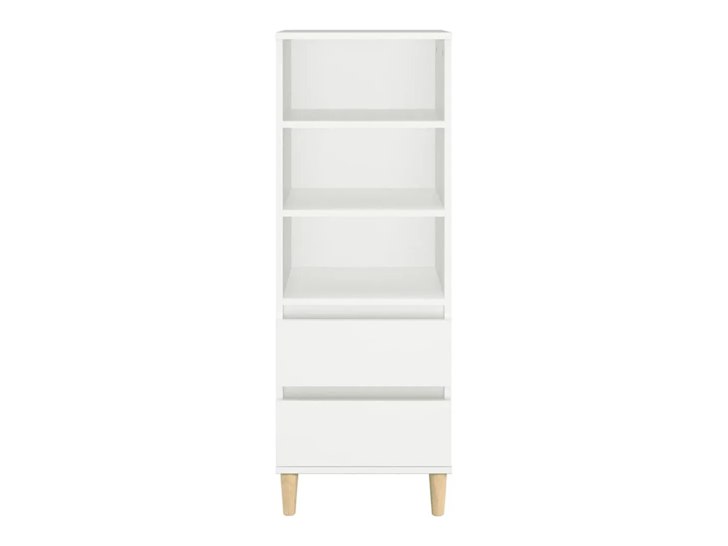 Aparador alto madera contrachapada blanco 40x36x110 cm