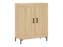 Aparador alto madera contrachapada color roble 69,5x34x180 cm