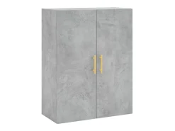 Aparador alto madera contrachapada gris hormigón 69,5x34x180 cm ES38008