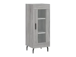 Aparador alto madera contrachapada gris Sonoma 34,5x34x180 cm ES32854