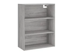 Aparador alto madera contrachapada gris sonoma 69,5x34x180 cm ES34300