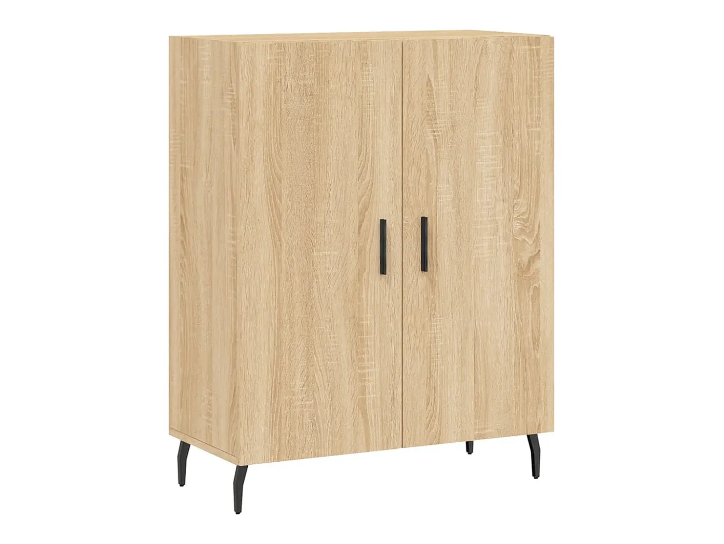 Aparador alto madera contrachapada color roble 69,5x34x180 cm