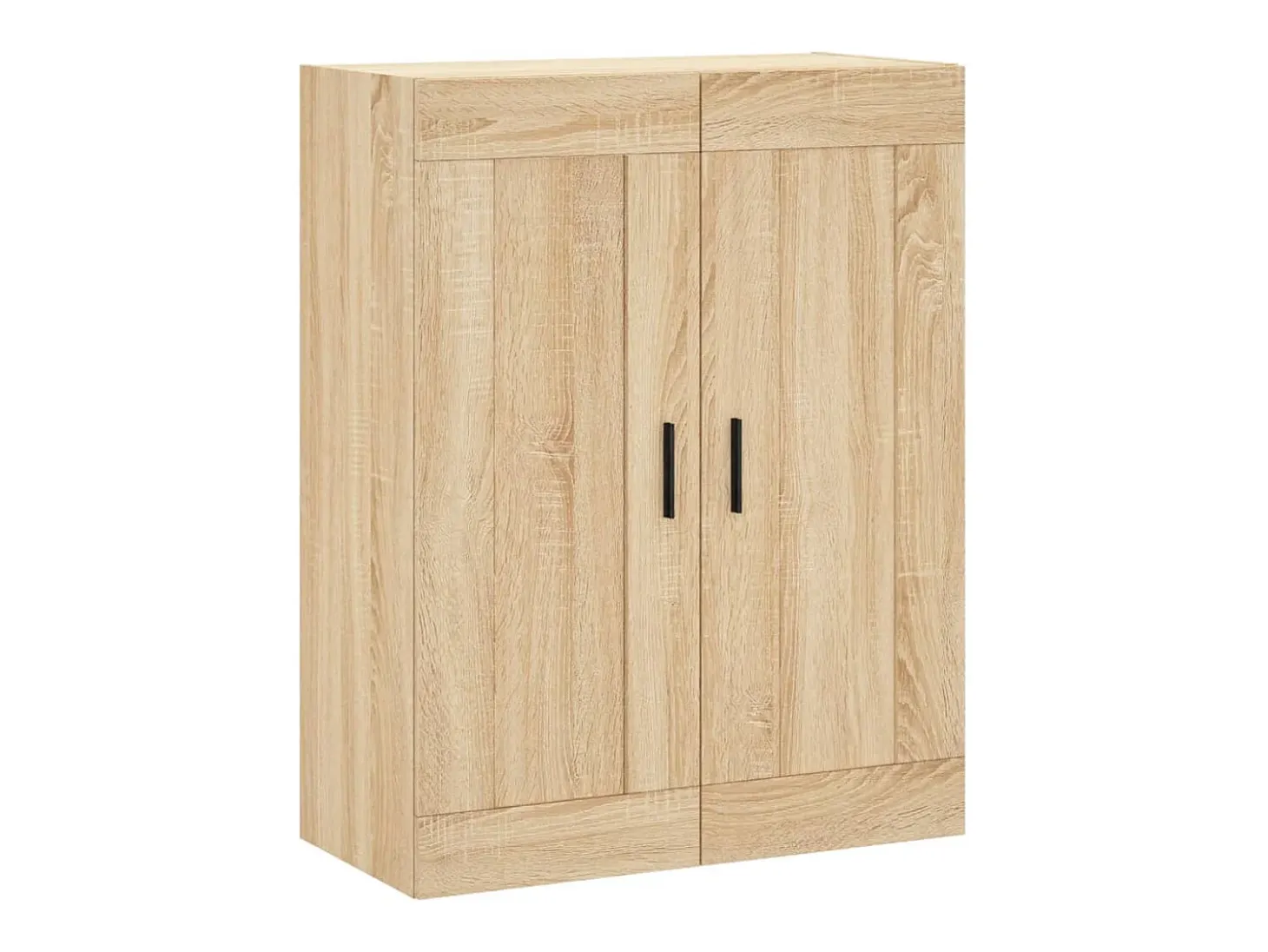 Aparador alto madera contrachapada color roble 69,5x34x180 cm