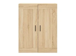 Aparador alto madera contrachapada color roble 69,5x34x180 cm