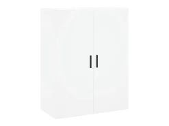 Aparador alto madera contrachapada blanco 69,5x34x180 cm ES62584