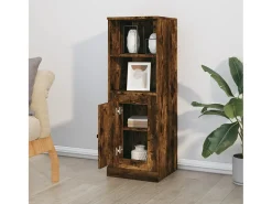 Aparador alto madera contrachapada roble humo 36x35,5x103,5 cm ES30746