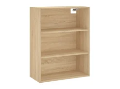 Aparador alto madera contrachapada color roble 69,5x34x180 cm ES93807