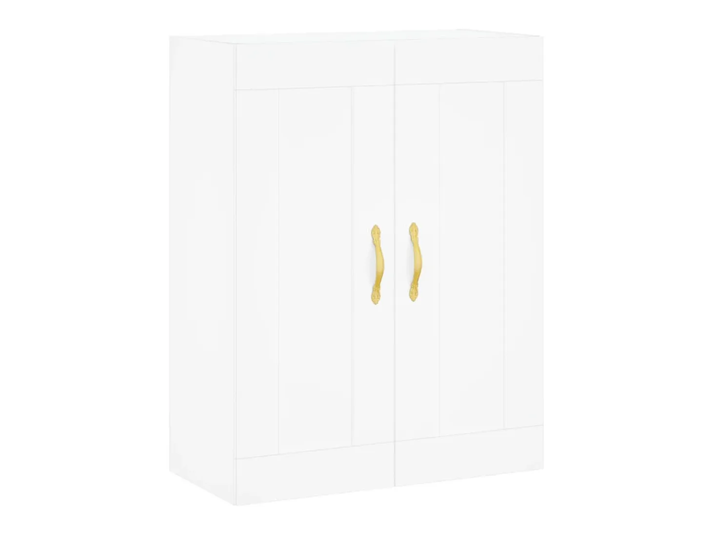 Aparador alto madera contrachapada blanco 69,5x34x180 cm ES83329